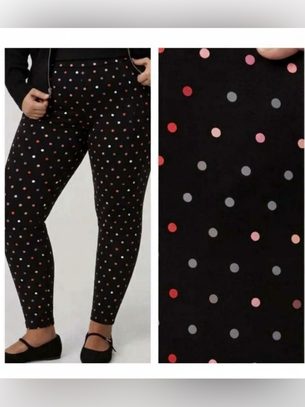 Torrid Full Length Signature Waist Pocket Leggings Multi Polka Dot, size 0 (L)